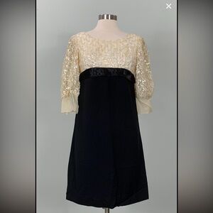 Vintage 1960’s Sequin Mod Color-block Cocktail Dress